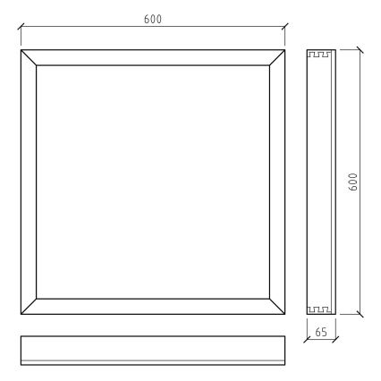 APLED - Panneau monté en surface QUADRA LED/40W/230V chêne