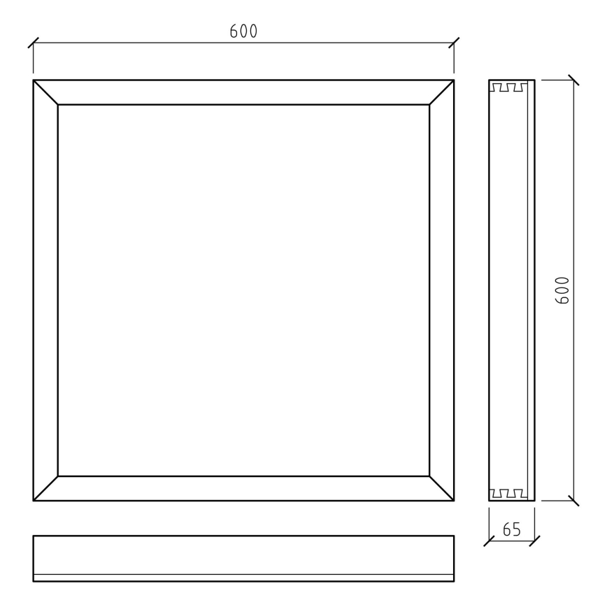 APLED - Panneau monté en surface QUADRA LED/40W/230V chêne