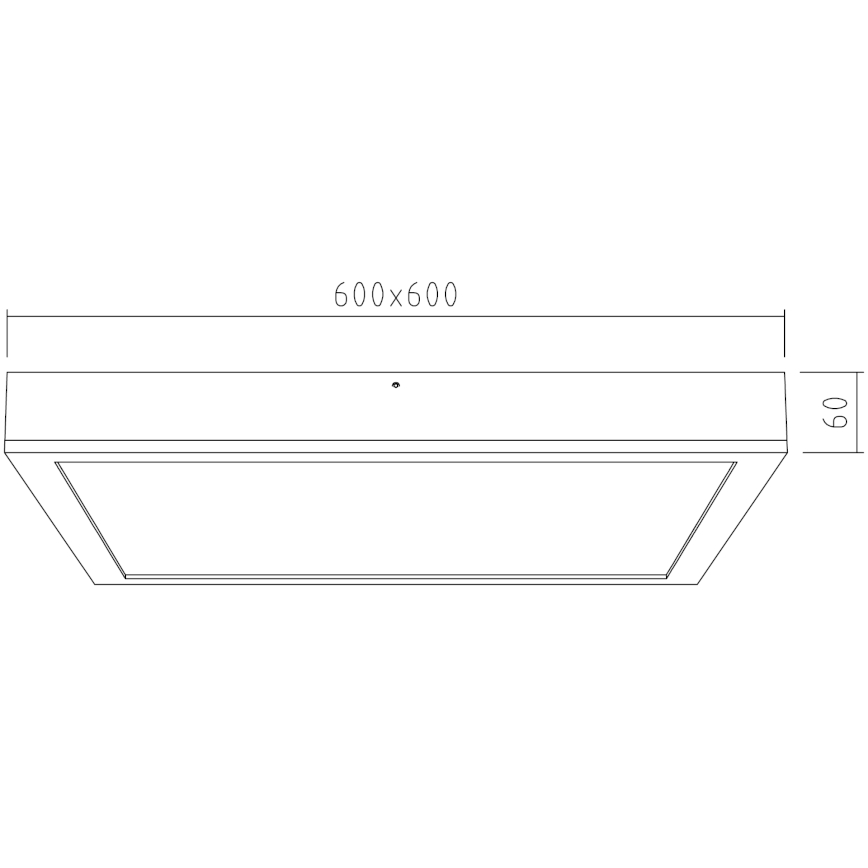 APLED - Panneau monté en surface QUADRA LED/42W/230V chêne