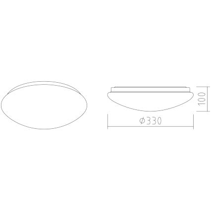 APLED - Plafonnier LED avec détecteur LENS P TRICOLOR LED/18W/230V IP44 2700 - 6500K 1210lm
