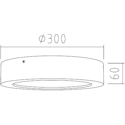 APLED - Plafonnier RONDO LED/24W/230V d. 30 cm chêne