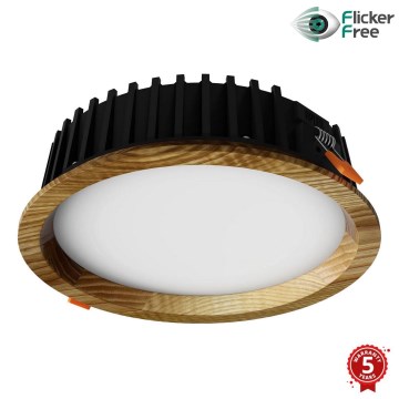 APLED - Spot encastrable LED RONDO WOODLINE LED/12W/230V 3000K d. 20 cm frêne bois massif