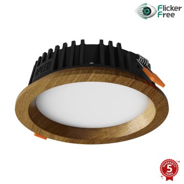 APLED - Spot encastrable LED RONDO WOODLINE LED/6W/230V 3000K d. 15 cm chêne bois massif