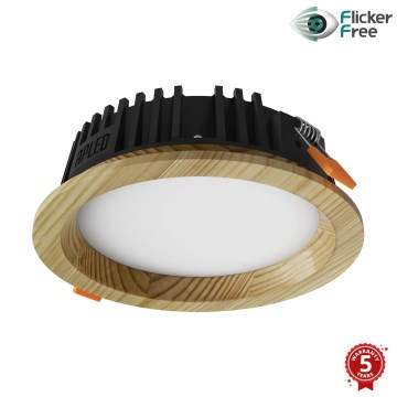 APLED - Spot encastrable LED RONDO WOODLINE LED/6W/230V 3000K d. 15 cm pin bois massif