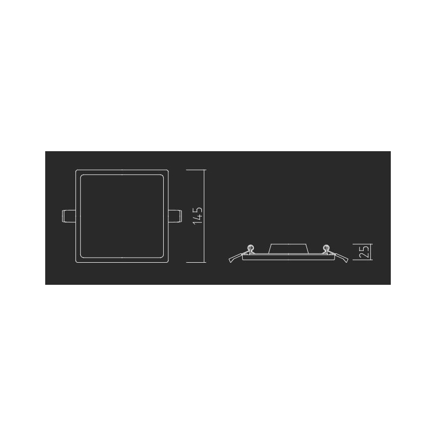 APLED - Spot encastrable SQUARE SLIM LED/16W/230V 14,5x14,5 cm blanc