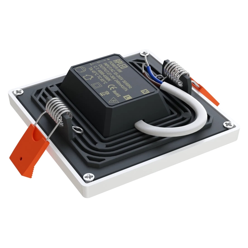 APLED - Spot encastrable SQUARE SLIM LED/8W/230V 9x9 cm blanc