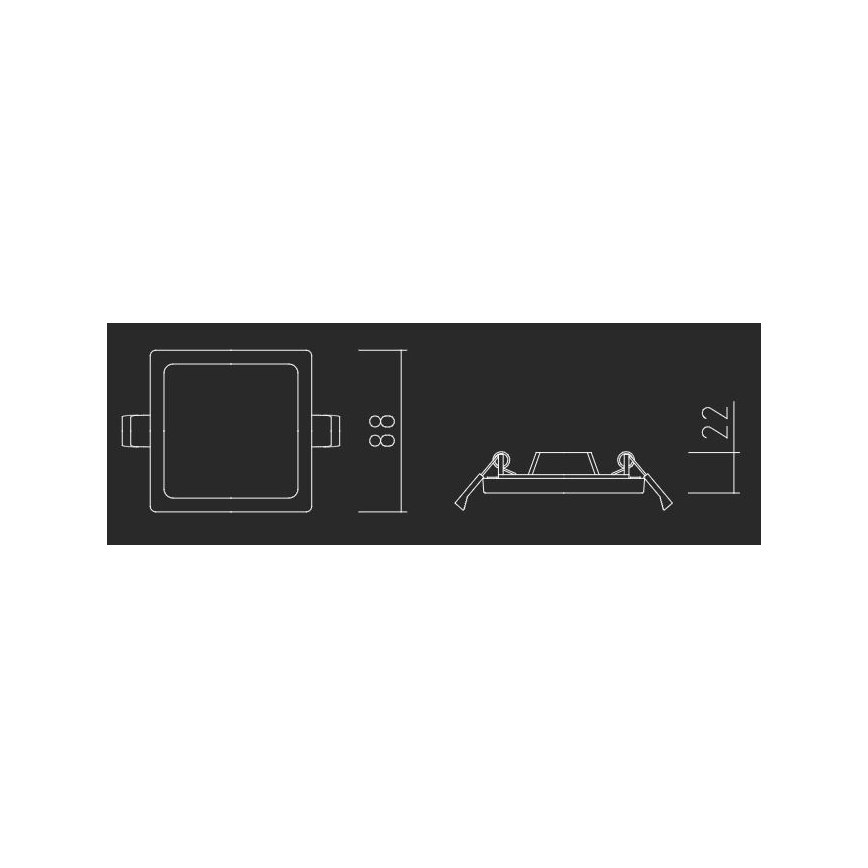 APLED - Spot encastrable SQUARE SLIM LED/8W/230V 9x9 cm blanc