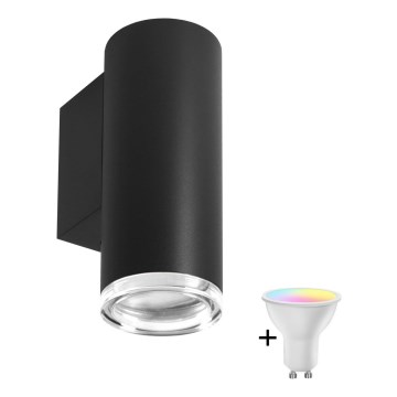 Applique de salle de bains LED RGBW dimmable TURYN 1xGU10/6,5W/230V 2700-6500K Wi-Fi IP44 noire