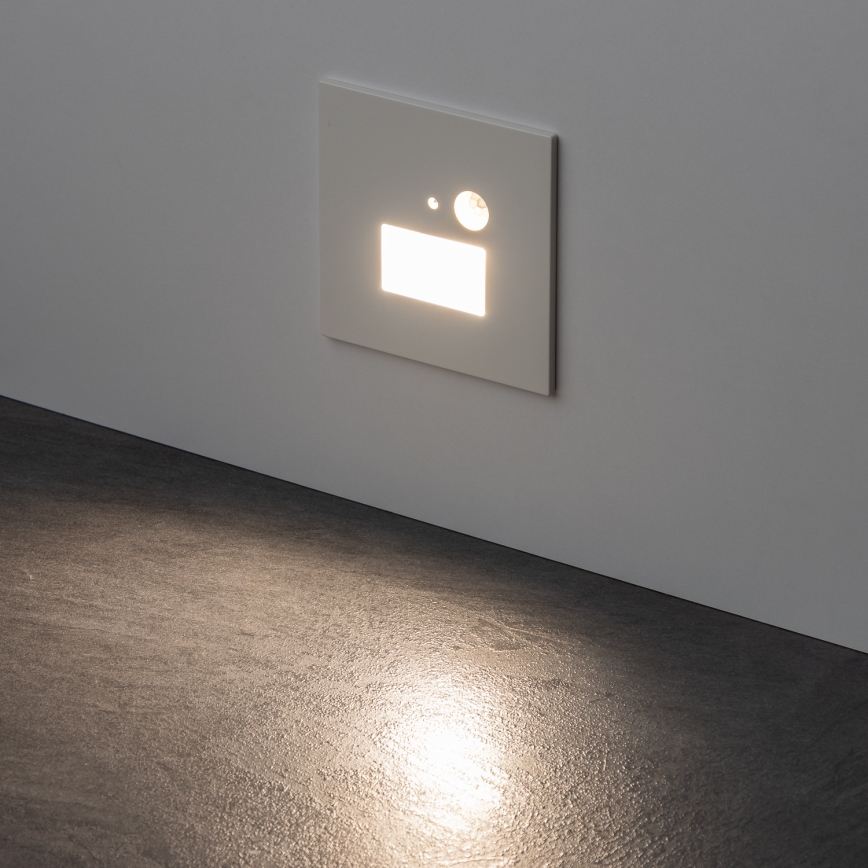 Luminaire LED d'escalier avec capteurs de mouvement et crépusculaire LED/1,5W/230V 3000/4000/6000K blanc