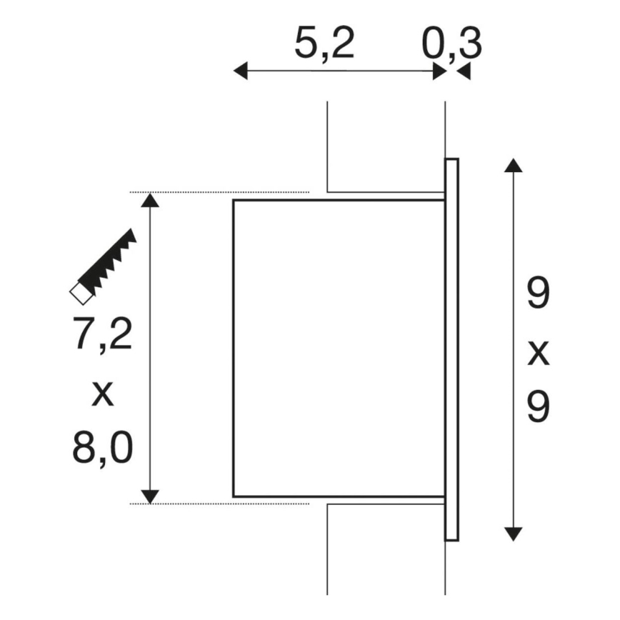 Applique escalier FRAME CURVE LED/3,1W/230V