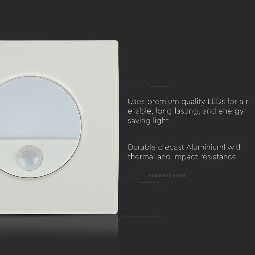 Applique d'escalier LED avec détecteur de mouvement LED/3W/230V 4000K blanc
