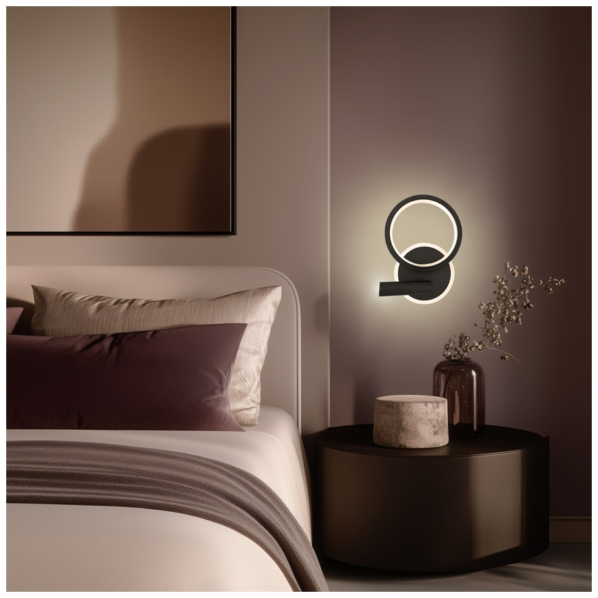 Applique LED MONET LED/16W/230V noire