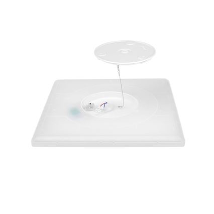 Applique LED pour salle de bain avec détecteur de mouvement et crépuscule NIVERA LED/12W/230V IP54 3000/4000/6000K 22,5x22,5 cm blanc + télécommande