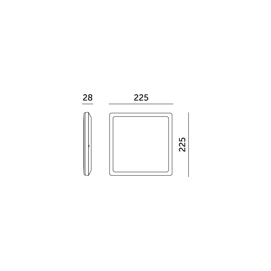 Applique LED pour salle de bain avec détecteur de mouvement et crépuscule NIVERA LED/12W/230V IP54 3000/4000/6000K 22,5x22,5 cm blanc + télécommande