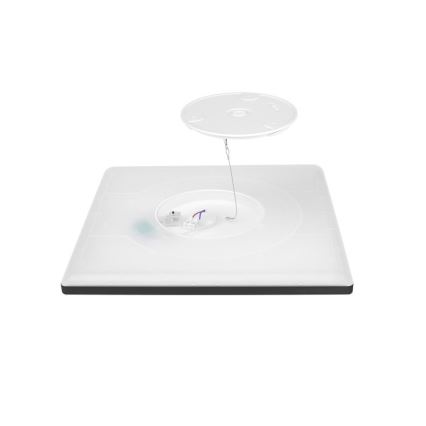Applique LED pour salle de bain avec détecteur de mouvement et crépuscule NIVERA LED/18W/230V IP54 3000/4000/6000K 30x30 cm noir + télécommande