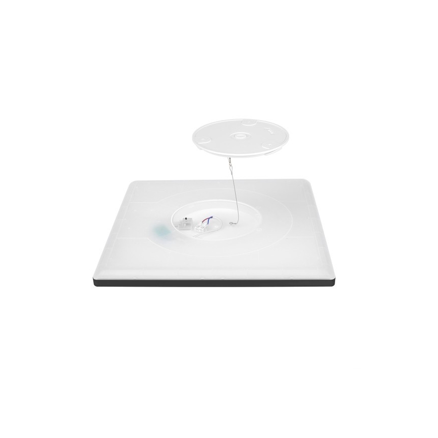 Applique LED pour salle de bain avec détecteur de mouvement et crépuscule NIVERA LED/18W/230V IP54 3000/4000/6000K 30x30 cm noir + télécommande