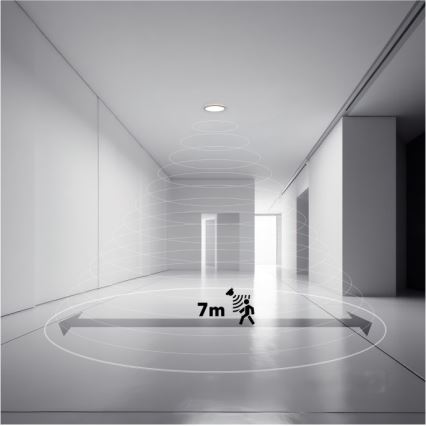 Applique LED pour salle de bain avec détecteur de mouvement et crépuscule NIVERA LED/18W/230V IP54 3000/4000/6000K Ø 30 cm noir + télécommande