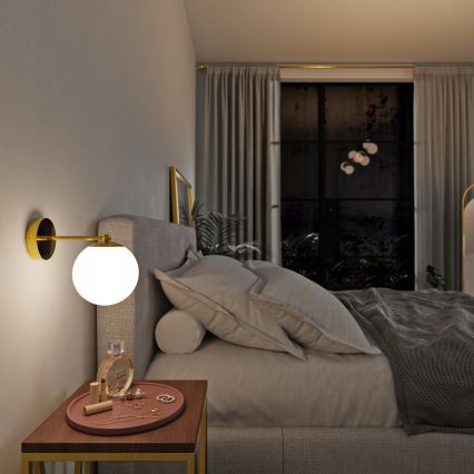 Applique murale 1xE27/40W/230V dorée/blanche