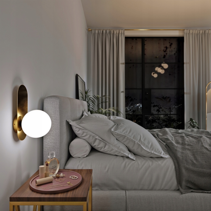 Applique murale 1xE27/40W/230V dorée/blanche