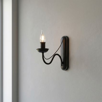 Applique murale ANTON 1xE14/60W/230V noire
