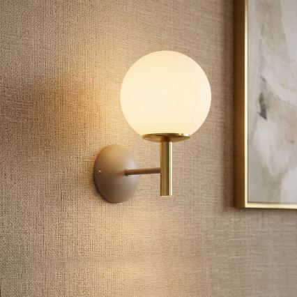 Applique murale AWINION 1xE27/15W/230V beige/doré