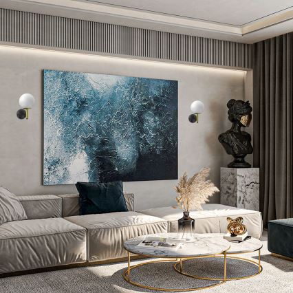 Applique murale AWINION 1xE27/15W/230V blanc/doré/noir