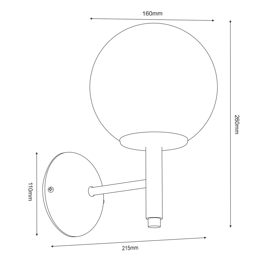 Applique murale AWINION 1xE27/15W/230V blanc/doré/noir