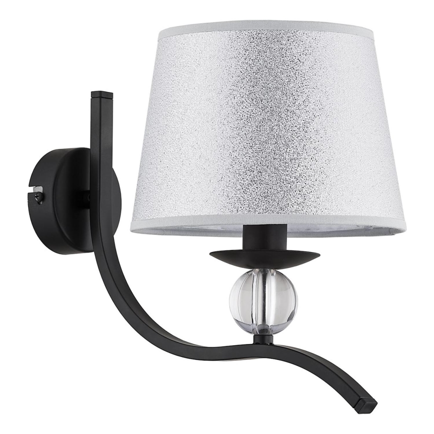 Applique murale BARNI 1xE14/10W/230V noir/argent