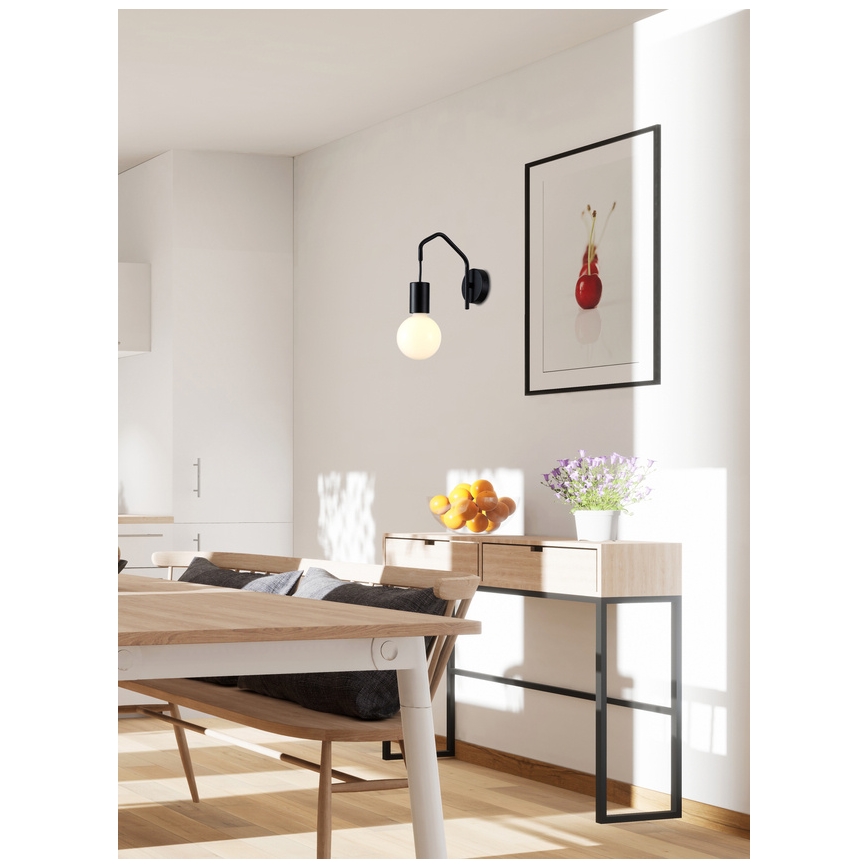 Applique murale BASSO 1xE27/40W/230V noir