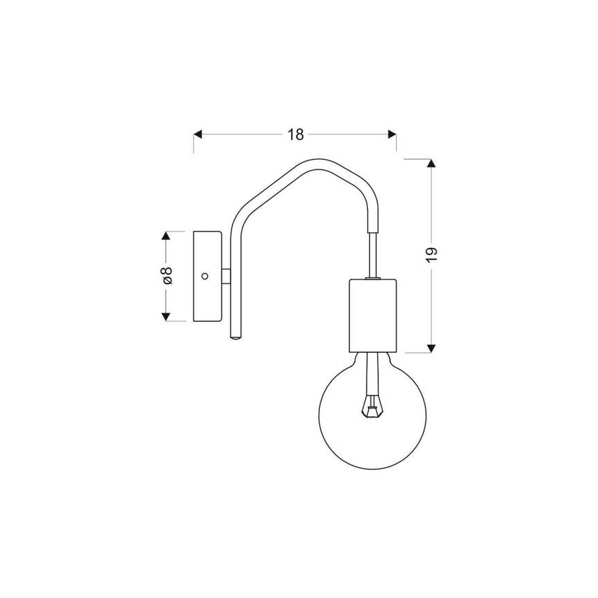 Applique murale BASSO 1xE27/40W/230V noir