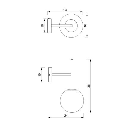 Applique murale DAGA 1xE14/60W/230V