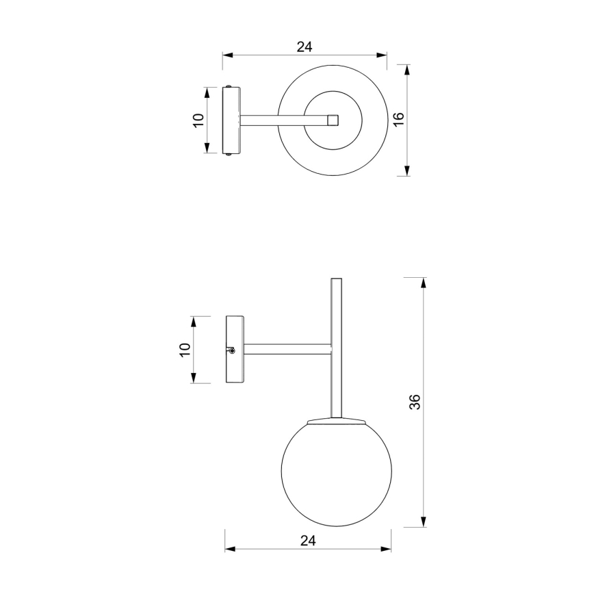 Applique murale DAGA 1xE14/60W/230V
