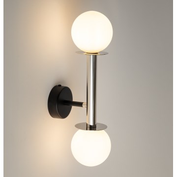 Applique murale DAISY 2xG9/12W/230V chrome brillant/noir/blanc