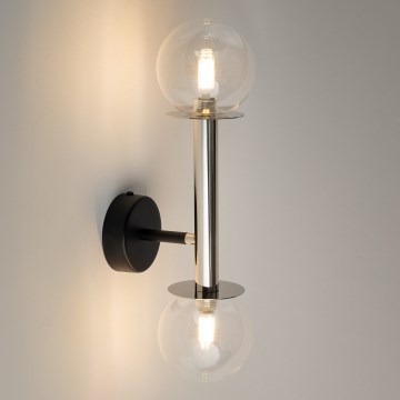 Applique murale DAISY 2xG9/12W/230V chrome brillant/noir/transparent