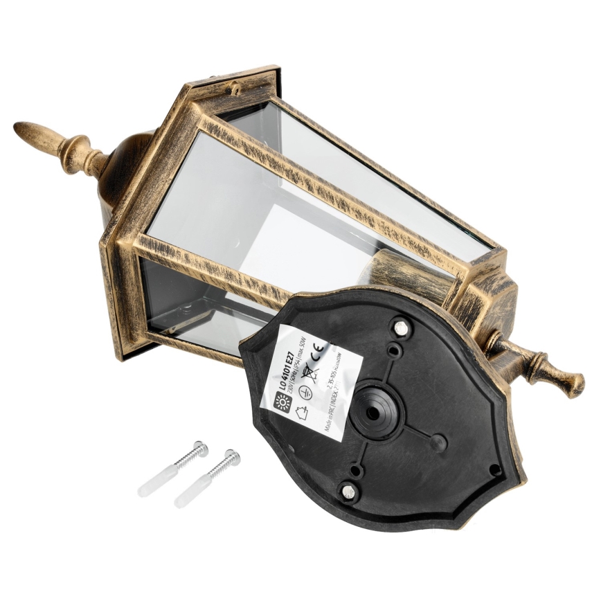 Applique murale d'extérieur 1xE27/60W/230V IP44 or