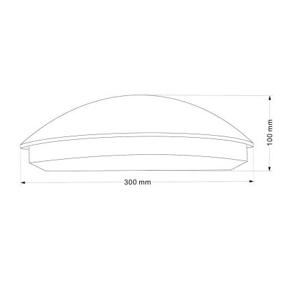 Applique murale d'extérieur ALABAMA LED/12W/230V IP54 noire