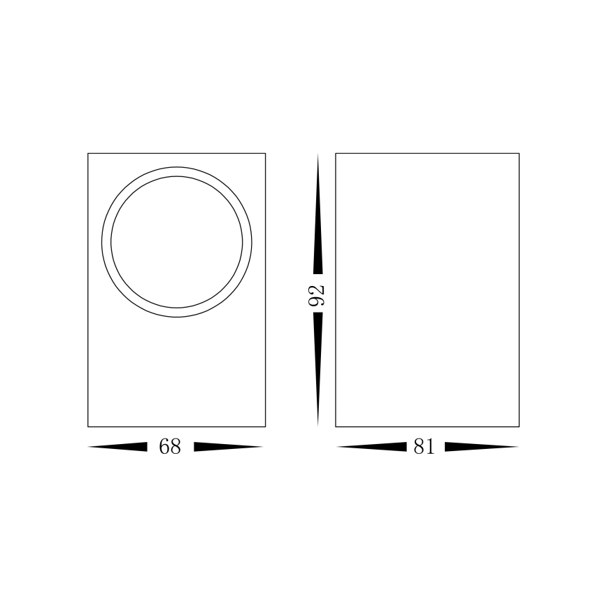 Applique murale d'extérieur BOKA 1xGU10/60W/230V IP44 noir