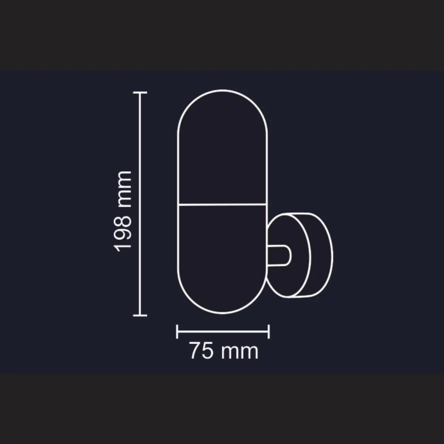 Applique murale d'extérieur HORTEN 1xE27/10W/230V IP44
