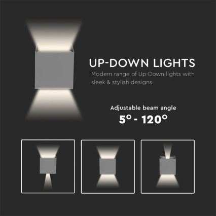 Applique murale d'extérieur LED/11W/230V 4000K IP65 gris