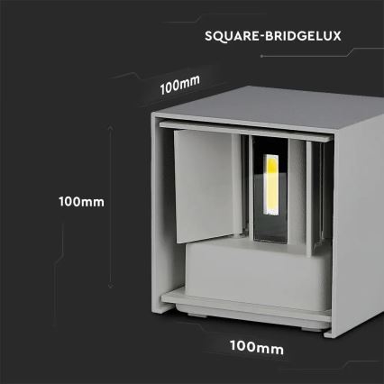 Applique murale d'extérieur LED/11W/230V 4000K IP65 gris