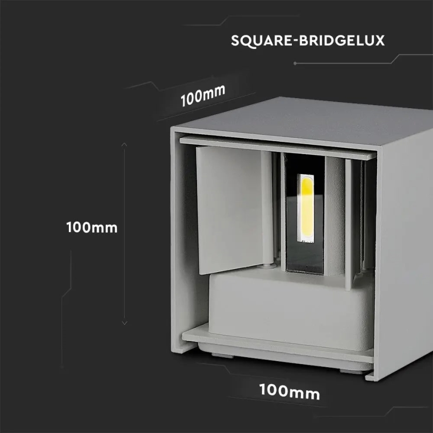 Applique murale d'extérieur LED/11W/230V 4000K IP65 gris