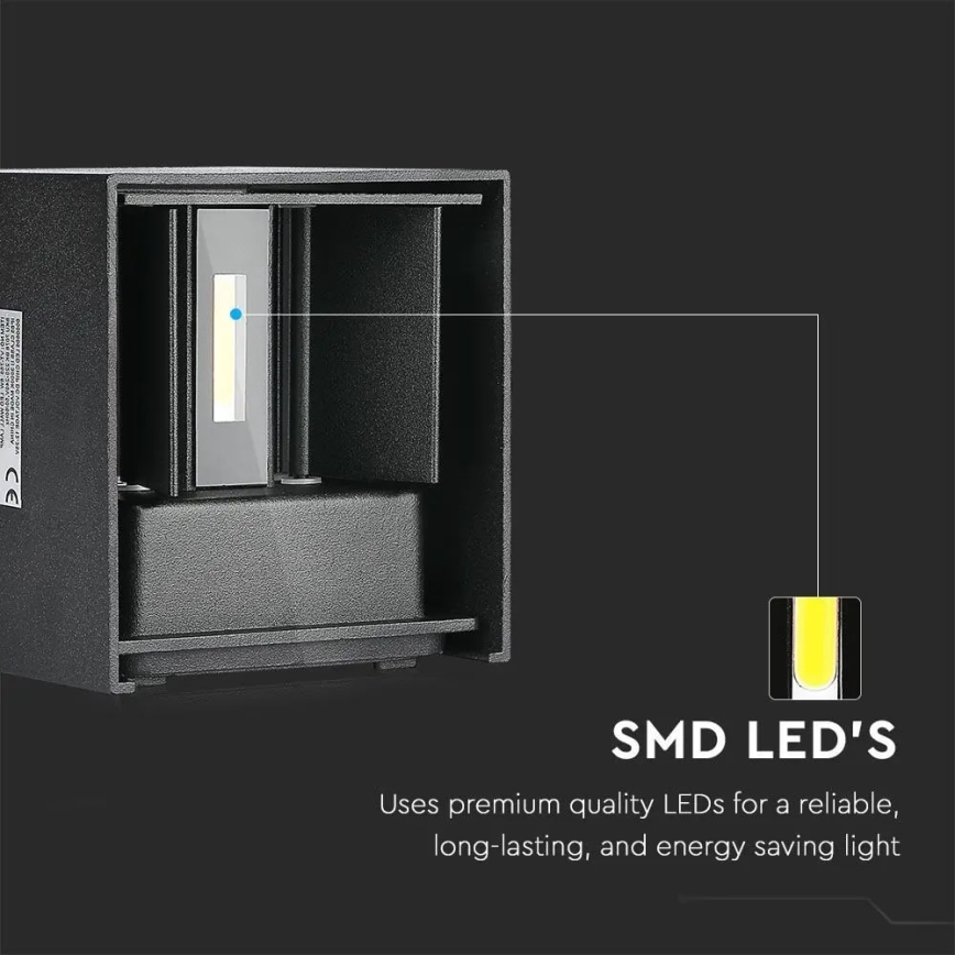 Applique murale d'extérieur LED/11W/230V 4000K IP65 noir