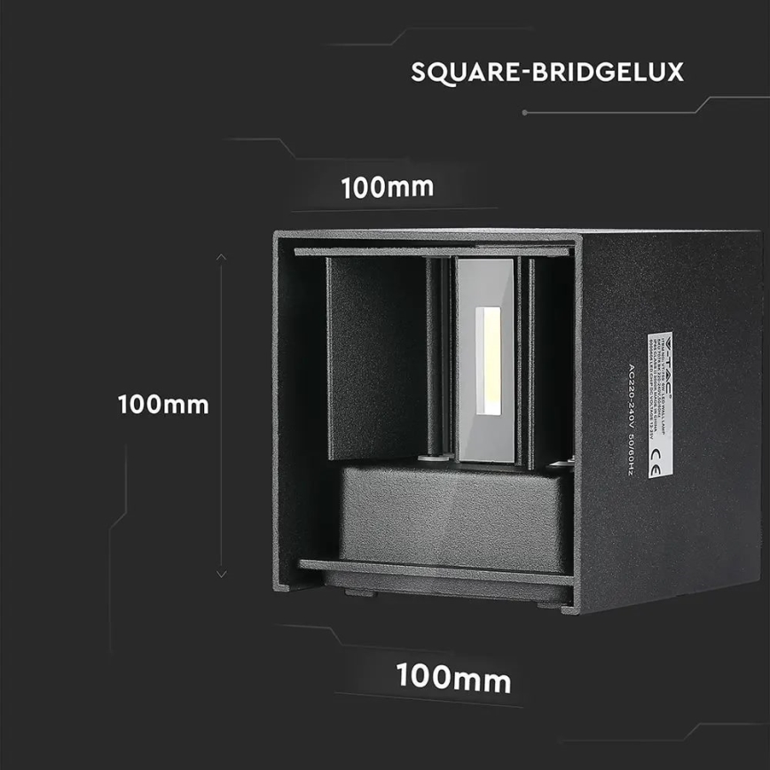 Applique murale d'extérieur LED/11W/230V 4000K IP65 noir