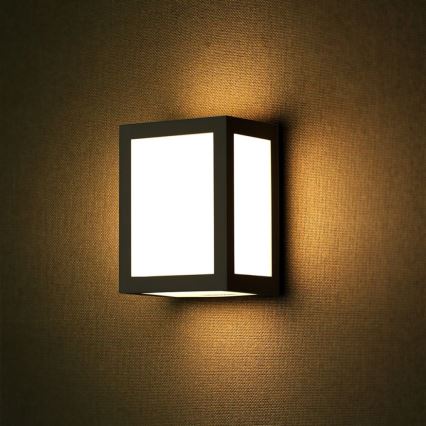 Applique murale d'extérieur LED/12 W/230 V 6400 K IP65 noire