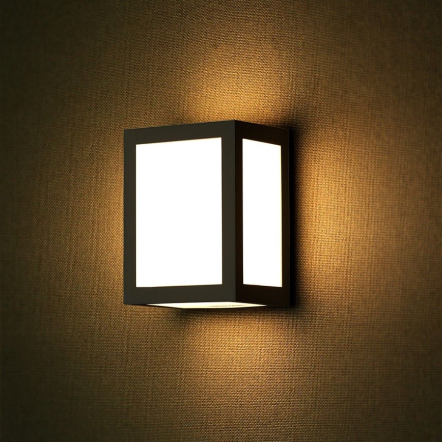 Applique murale d'extérieur LED/12 W/230 V 6400 K IP65 noire
