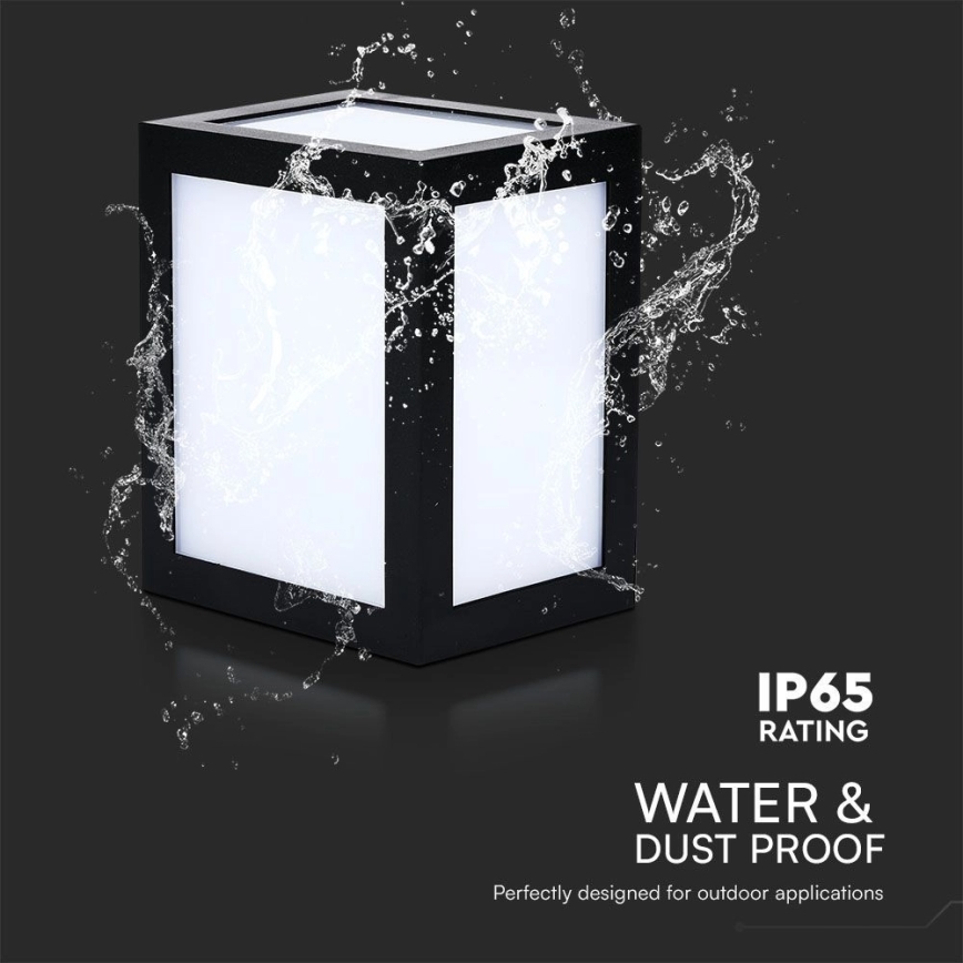 Applique murale d'extérieur LED/12W/230V 3000K IP65 noire