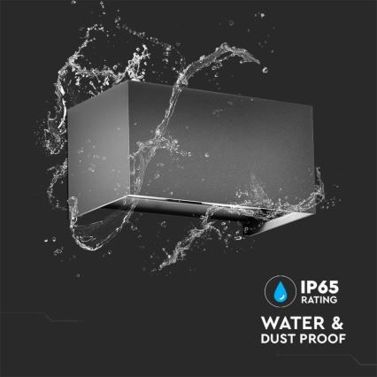 Applique murale d'extérieur LED 24W 230V 3000K IP65 anthracite