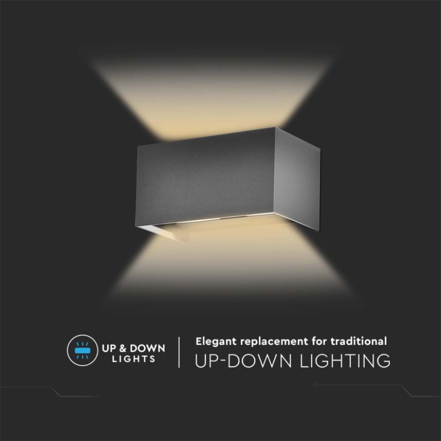 Applique murale d'extérieur LED/24W/230V 4000K IP65 anthracite