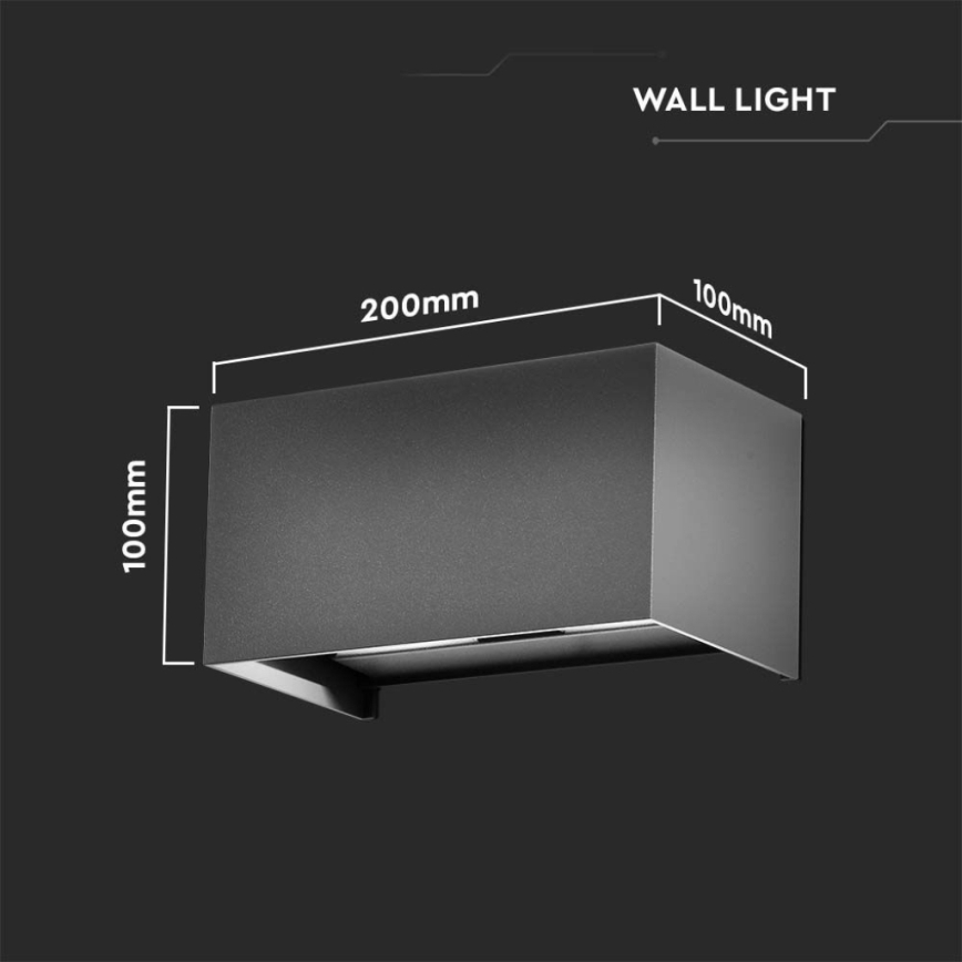 Applique murale d'extérieur LED/24W/230V 4000K IP65 anthracite