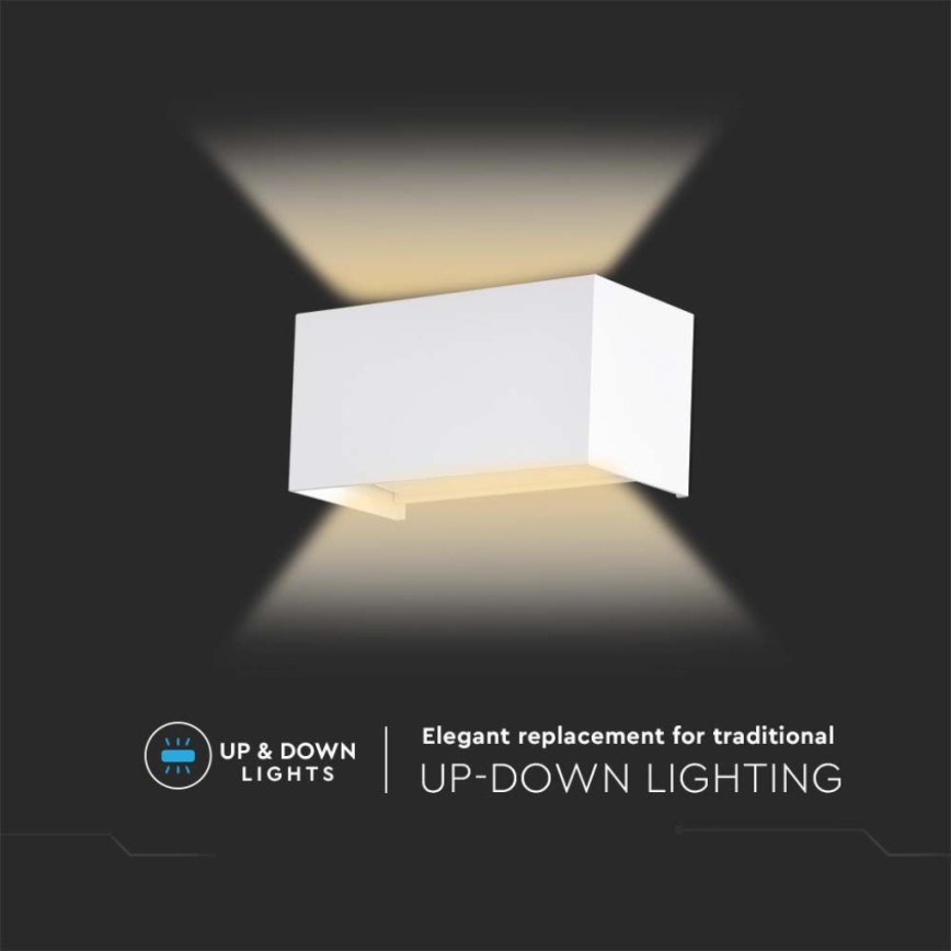 Applique murale d'extérieur LED/24W/230V 4000K IP65 blanche